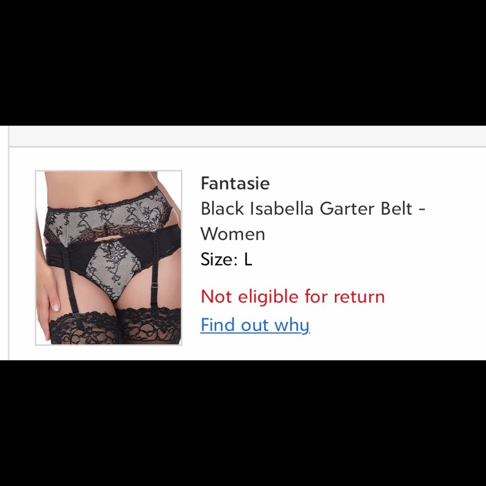 Lingerie.  Fantasy garter belt
